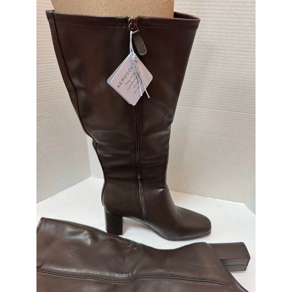 Aerosole women's  Micah Brown Knee-High Boots 9.5WW nwob - Picture 12 of 12